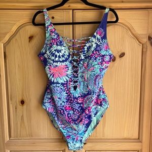 Lilly Pulitzer Gypsea Girl Lattice Swimsuit
